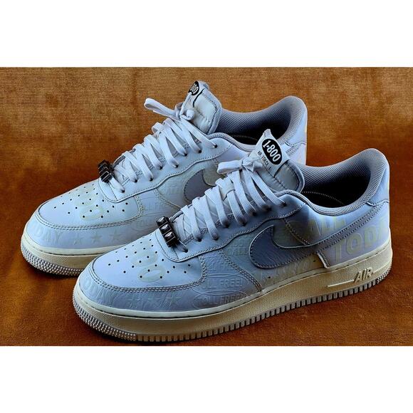 Nike Air Force 1 07 PRM Toll Free 1-800 White Grey CJ1631-100 Men\'s Sz 12.5 main image 7